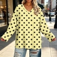 thumbnail image 4 of LIaqionyy Plus Size Tops for Womens V Neck Long Sleeve Casual Loose Blouse Fall Outfits Business Work Basic Tees Shirts, 4 of 7