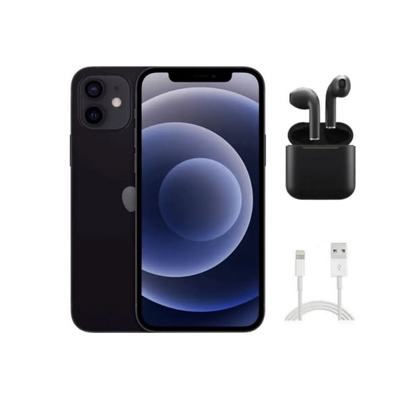 Restored Apple, iPhone 12, Wireless Charging, Water-Resistant, Voice-Activated, Retina XDR OLED display, 2815 mAh Battery, 256GB 4GB RAM, Black