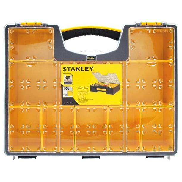 Stanley 10 Removable Bin Compartment Deep Professional Organizer