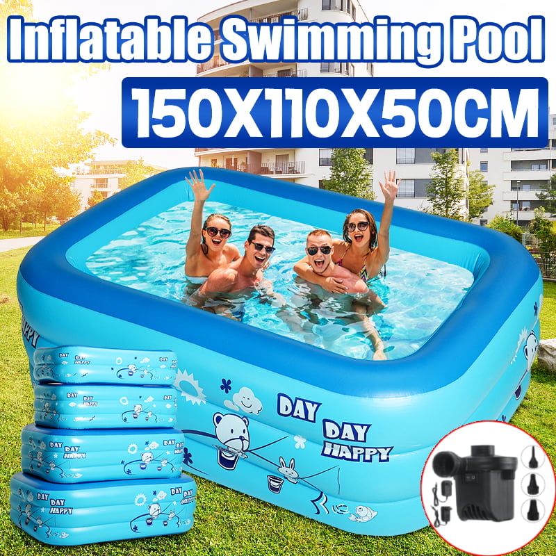 2m Large Family Swimming Pool Garden Outdoor Summer Inflatable Paddling Pools 