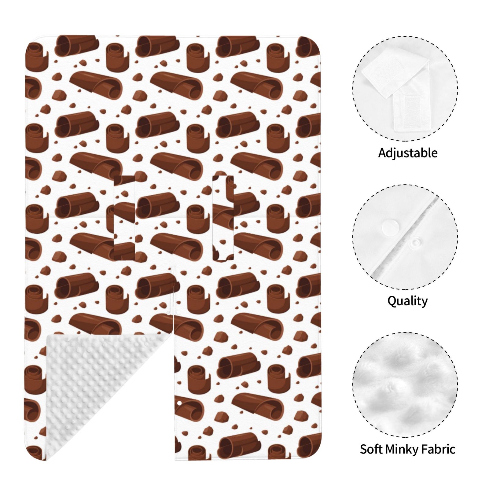 Car Seat Cover Baby - Chocolate Pattern No.9042 Breathable Infant Car Seat Cover for Baby Carseat, Lightweight Comfort Baby Essentials Must Haves Newborn Stuff for Girl Boy