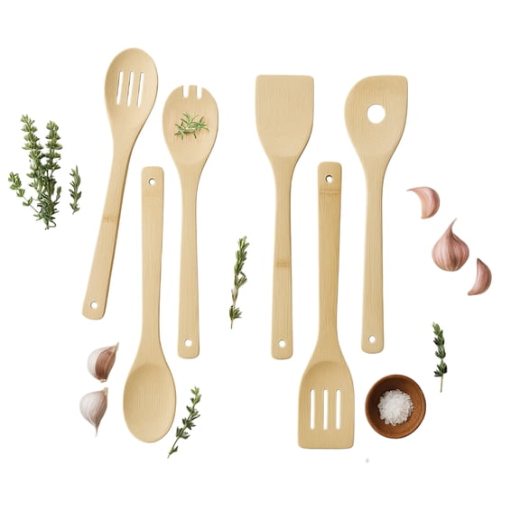 7PC BAMBOO UTENSIL SET