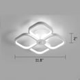 thumbnail image 3 of ADISUN White Modern Led Ceiling Light Fixtures, Square Design Creative LED Ceiling Lamp Lighting Fixtures for Bedroom Kitchen Office Corridor Aisle (Cool White,6000K), 3 of 8