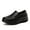 Black, variant on Woobling Women Loafers Round Toe Slip On Sneakers Non-Slip Casual Shoe Lightweight Loafer Ladies Breathable Skate Shoes White 10