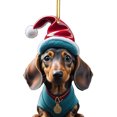 thumbnail image 2 of Adorno de perro de dibujos animados de Navidad, figuritas acrílicas para perros, decoración, suministros para fiesta en casa, 2 of 6