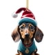 thumbnail image 2 of Adorno de perro de dibujos animados de Navidad, figuritas acrílicas para perros, decoración, suministros para fiesta en casa, 2 of 6