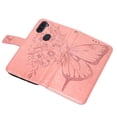 thumbnail image 4 of Galaxy A11 Phone Case, Dteck Embossed Butterfly Magnetic Flip PU Leather Wallet Foilo Case Stand Protective Cover with Hand Strap [Built-in card slots/money pocket] for Samsung Galaxy A11, Rosegold, 4 of 5
