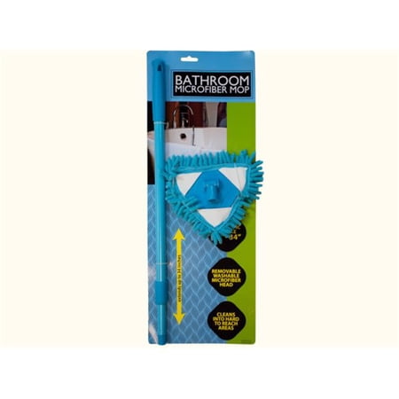 Bulk Buys OF432-16 Bathroom Microfiber Mop with Telescopic Handle- 16 Piece -Pack of 16