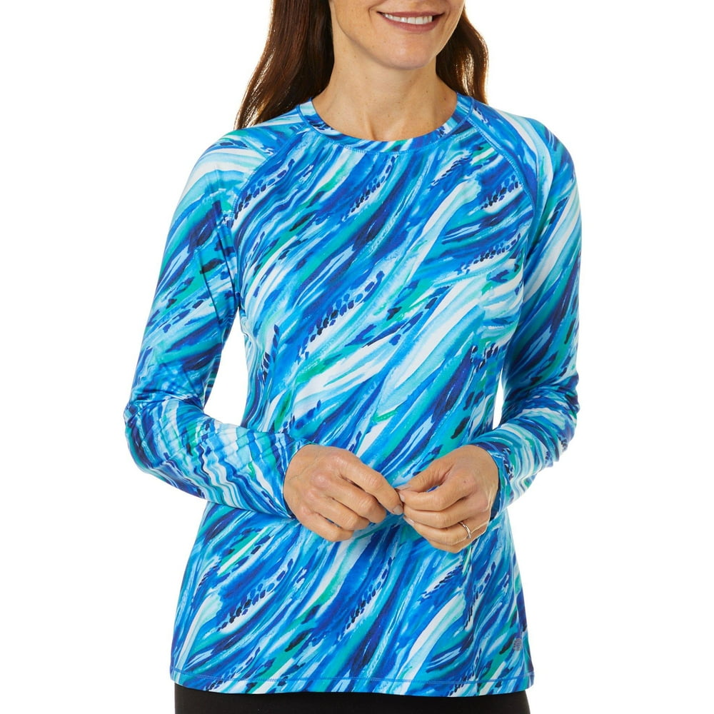 Reel Legends Reel Legends Womens Keep It Cool Wispy Stripe Top