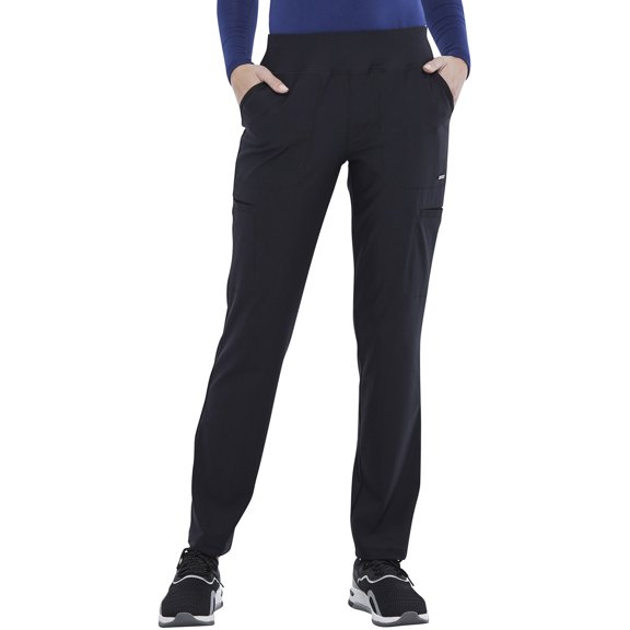 Cherokee Form Women's Scrubs Pant Mid Rise Slim Straight Pull-On CK007