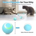 thumbnail image 3 of 2Pcs Interactive Cat Toy Ball, Electric Cat Ball with LED Lights, Rolling Cats Toy and Smart Automatic Moving Toy Balls for Cats, Kitten, Dogs with Type-C Charge, 3 of 9