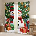 thumbnail image 2 of Feelyou Kawaii Snowman Curtains Pack of 2 (42x84 Each), Christmas Gifts Curtains Blackout, Winter Festival Holiday Bedroom Curtains, Window Curtains Room Decor, 2 of 5