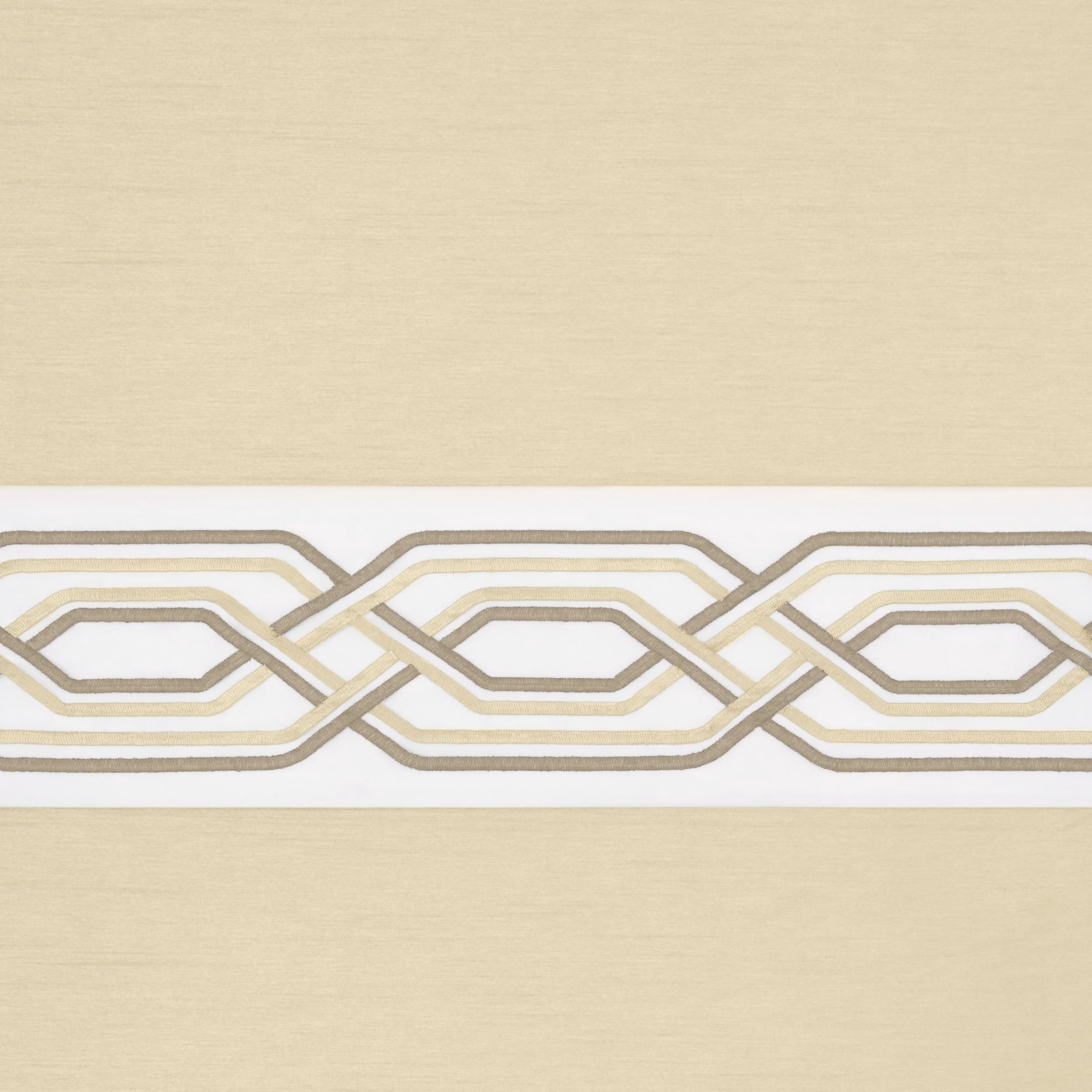 Achim Paige Rod Pocket Light Filtering Tier and Valance Curtain Set, Tan, 55" x 36"