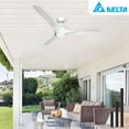 thumbnail image 5 of Delta Breez 52" Ceiling Fan w/ LED, Remote, Indoor/Outdoor, Benicia, White, 5 of 12