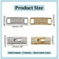 thumbnail image 2 of 2 Colors No Tie Shoe Laces Gold Platinum Shoelaces Charms for DIY Sneakers Elastic Tieless Shoelaces Shoe Lace Buckle Charms Bling Shoe Decoration for DIY Women Casual Shoes Accessories, 2 of 7
