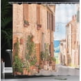 thumbnail image 4 of Ambesonne Rustic Shower Curtain, Medieval Old Village, 69"Wx84"L, Tan, 4 of 5