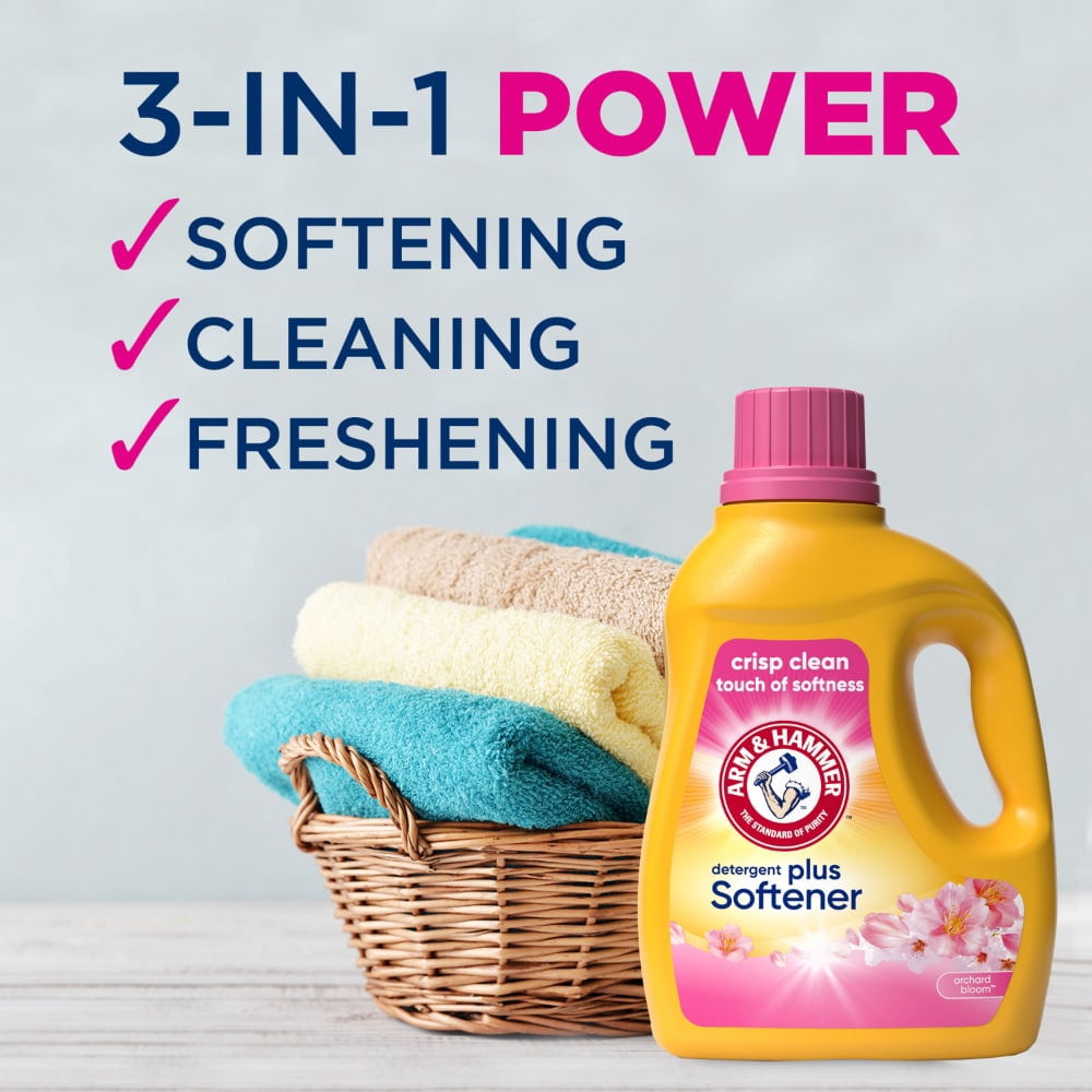 ARM & HAMMER Plus Fabric Softener Orchard Bloom Liquid Laundry Detergent 45.5 fl oz - 2 count