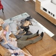 thumbnail image 2 of Hearth & Gear Modern Pattern Polyester Indoor Area Rug Soft Decorative Carpet For Living Room Bedroom Home Throw Blanket Full Size Leaving Room Carpet Knitted Throw Blankets for Bed Fluffiest Blanket, 2 of 5