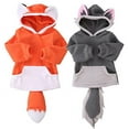 thumbnail image 2 of stylesilove Unisex Baby Cute Cartoon Animal Hooded Costume Outfit (80/6-12 Months, Grey Wolf), 2 of 5