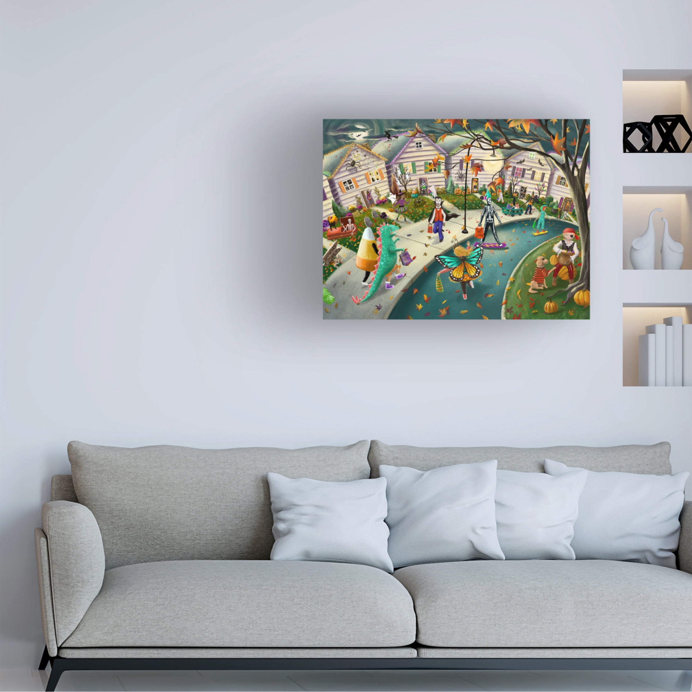 Canvas Wall Art - Christine Rotolo 'Trick or Treat' Wall Art for Living Room, Bedroom, or Office Décor by Trademark Fine Art - 19 x 14 Inches