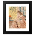 thumbnail image 2 of Louis Icart 12x14 Black Modern Framed Museum Art Print Titled - Pensive (Matin), 2 of 5