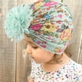 thumbnail image 4 of Hair Wrap Soft Touch Wide Application Polyester Floral Printed Baby Hat Kids Accessories, 4 of 10