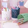 thumbnail image 2 of Pen Container Multifonctionnel Grande Capacité Cylindre INS Bureau Creuse Étoiles Crayon Pot pour Bureau, 2 of 7