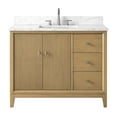 thumbnail image 2 of Vanity Art 42" Bathroom Vanity with Sink and Engineered Marble Top, Freestanding Storage Cabinet with 2 Drawers, 1 Shelf and Flip Down Tray, 2 of 10