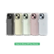 onn Rugged Phone Case with Holster for iPhone 15 Plus / iPhone 14 Plus - Clear