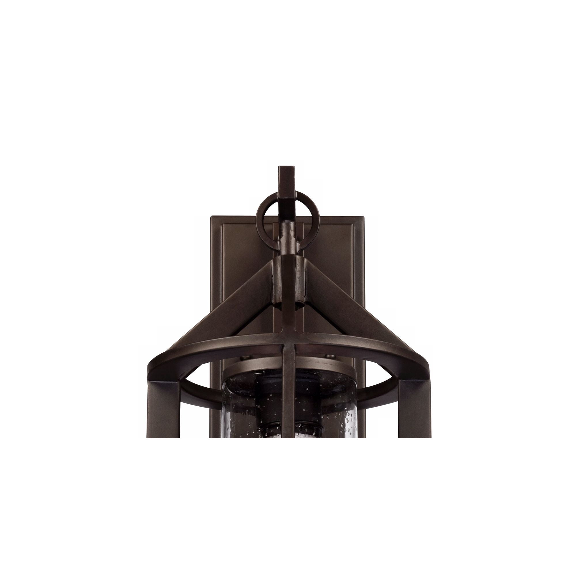 John Timberland Argentine Rustic Farmhouse Outdoor Wall Light Fixture Bronze 17" Clear Seedy Cylinder Glass for Post Exterior Barn Deck House Porch