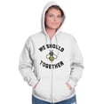 thumbnail image 5 of Bee Together Cute Valentines Day Zip Hoodie Sweatshirt Women Brisco Brands S, 5 of 6