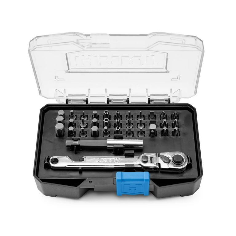 HART Flex-Head Mini Ratchet Set (Case, Bits, Extension)