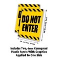 thumbnail image 2 of Do Not Enter (24" X 36") 4mm Corrugated Plastic Panel, Graphics Applied To 1 Side (Pk of 2), 2 of 4