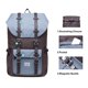 thumbnail image 3 of Mochila de viaje escolar KAUKKO para universidad flexible con portátil para 15 ", 22L (Nylon Greyblack) KAUKKO EP5-4-GREYCOFFEE, 3 of 5