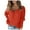 Orange, variant on Honeeladyy Women Turtleneck V-Neck Knitted Jumper Sweater Long Sleeve Elegant Casual Tops Early Autumn Women's Tops