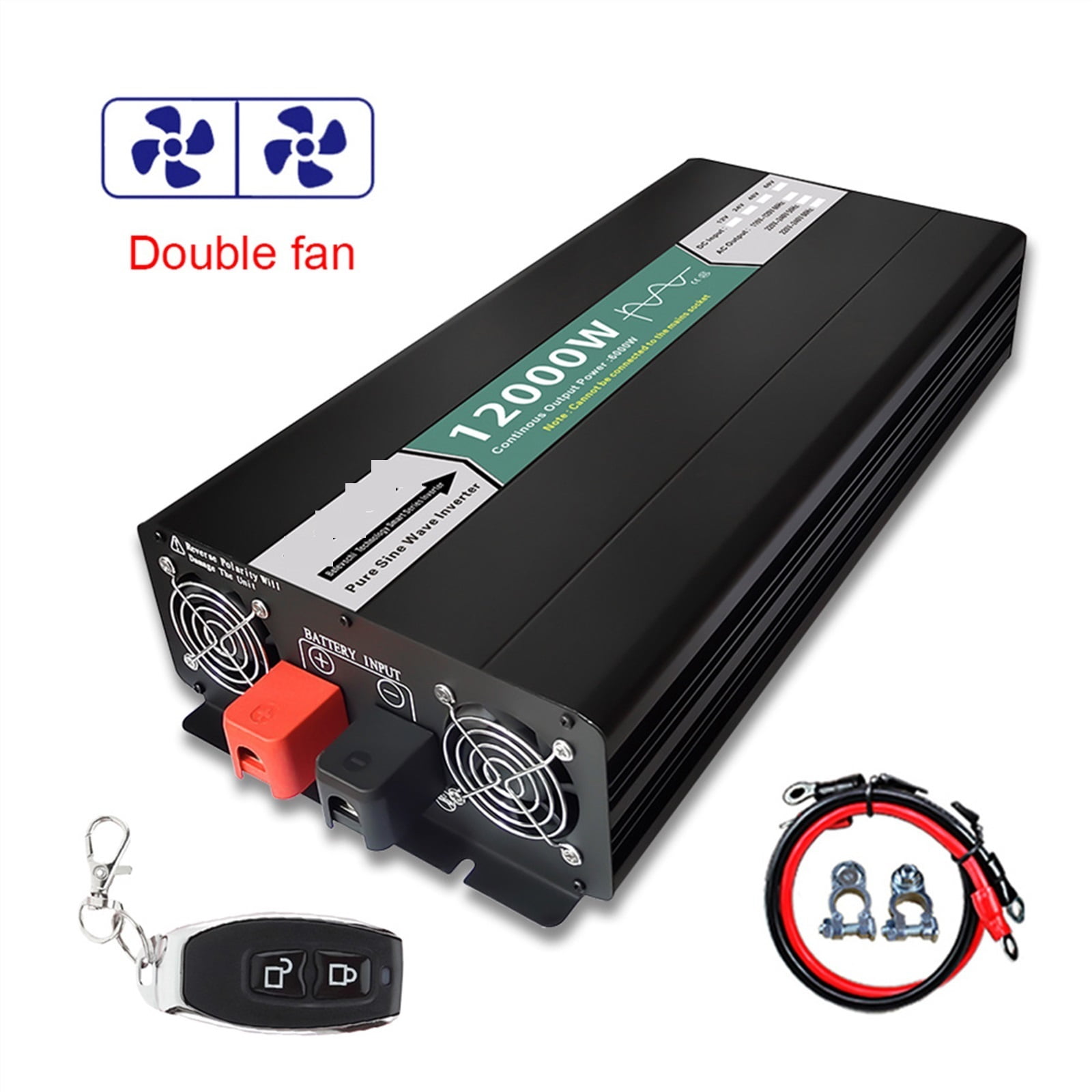Pure Sine Wave Solar Inverter 12V 24V 48V DC To AC 8000w 12000W Portable Power Bank Converter Remote Controller