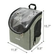 thumbnail image 3 of Sac à Dos pour Chien et Chat Approuvé par les Compagnies Aériennes pour Petits Chiens - Imperméable, Résistant aux Taches, Sac à Dos de Randonnée pour Chien avec Couverture en Maille, Ceinture - Cuir Vert, 3 of 7