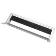 thumbnail image 1 of CHICIRIS Aluminium Cable Tidy Outlet Insert Hole Cover, Hair Brush, Flip Open, Easy Install, Office Desk Wire, Computer Desk Cable, 1 of 7