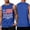 Blue, variant on LNZGNM Men's Graphic Tank Tops Plus Size 4th of July Shirt Athletic USA Flag Muscle Sleeveless Tank Tops Beach Summer Tee,Red 4XL