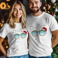 thumbnail image 4 of Camisetas gráficas informales de manga corta con gafas de sol navideñas para hombre, 4 of 8