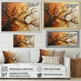 thumbnail image 4 of Designart "Brown Beige Abstract Redwood Tree composition" Modern Floater Framed Wall Decor, 4 of 7