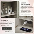 thumbnail image 6 of OKD Makeup Vanity Desk with Lights and Mirror, Vanity Table with 5 Drawers and Charging Station for Bedroom,Alder White, 6 of 7