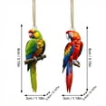thumbnail image 4 of 2PCS Mixed Parrot Hanging Car Ornament 3.15in 2D Acrylic Tropical Bird Rearview Mirror Decor for Auto Interior, Parrot Pendant Decoration for Car Home Window Display, 4 of 8
