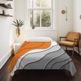 thumbnail image 4 of Orange Grey Ombre Tapestry for Bedroom Wall Hanging Tapestry,Modern Geometric Abstract Aesthetics Cream Ceiling Backdrop Tapestries Poster Blanket Wall Decor for Teens Room Living Room Dorm 51" x 59", 4 of 8