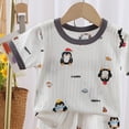 thumbnail image 5 of felwors Boys Pajama Baby Kids Pajamas Set, 2-Piece Short Sleeve Sleepwear, Soft Breathable Printed Pajamas(Z01-Grey,3-4 Years), 5 of 6