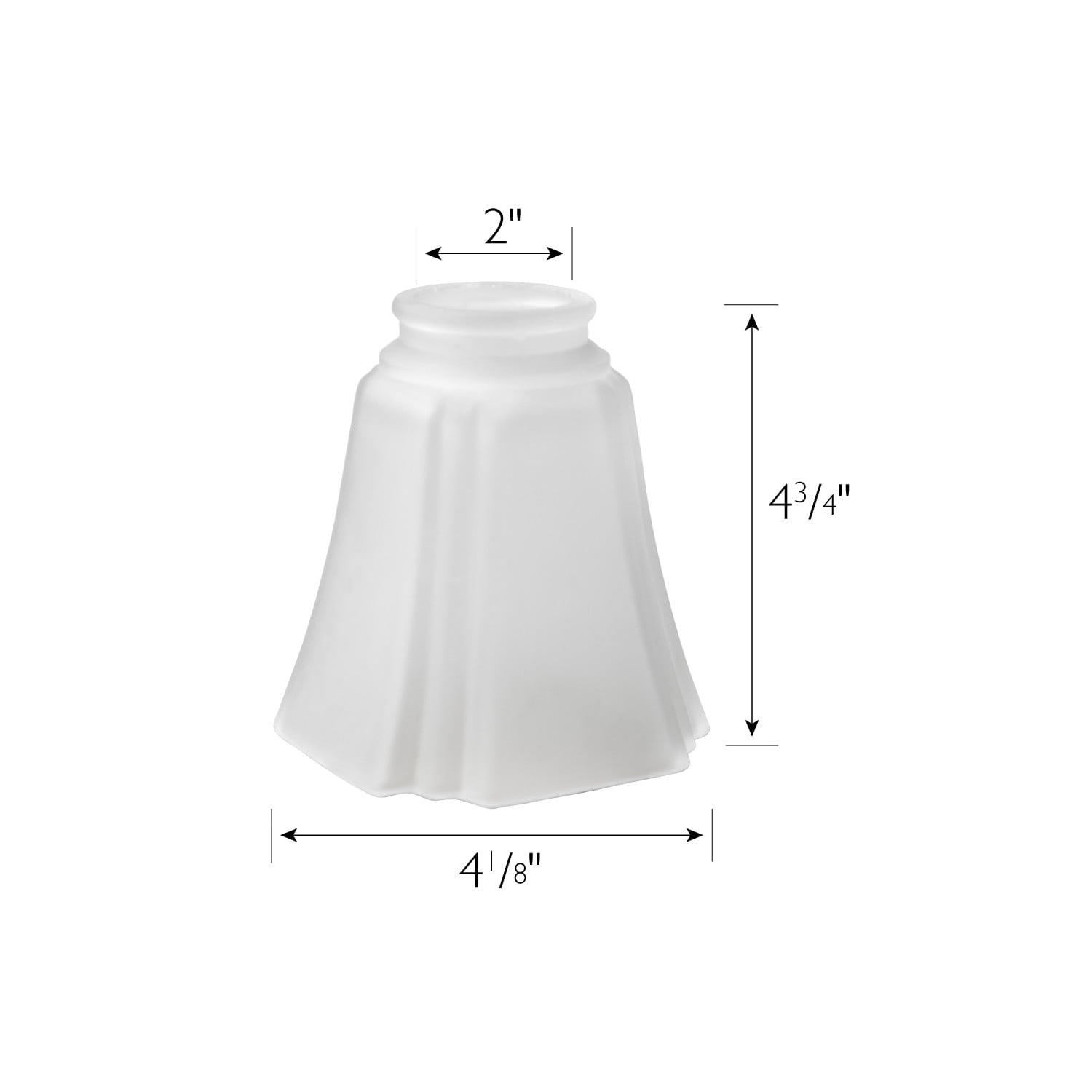 4.75 Inch Frosted Replacement Glass Shade, Millbridge Collection, White – Design House, 154260