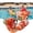 Orange, variant on Inflatable Pool Hammock Float, Adult Water Lounge Chair with Headrest & Armrests, Portable PVC Floating Bed for Pool, Lake & Beach(Pink)