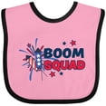 thumbnail image 3 of Inktastic 4th of July Boom Squad Blue and Red Fireworks Boys or Girls Baby Bib, 3 of 4