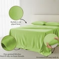 thumbnail image 4 of Amay Premium Organic Cotton Flat Sheet, 500 Thread Count Luxury Top Sheet, Cooling & Durable Bedding Sheets, Twin, Sage Green (66" x 96") 1 Piece, 4 of 7