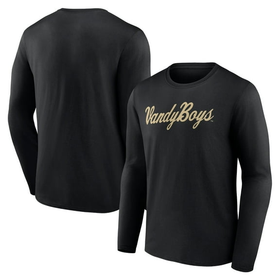 Men's Black Vanderbilt Commodores Vandy Boys Long Sleeve T-Shirt